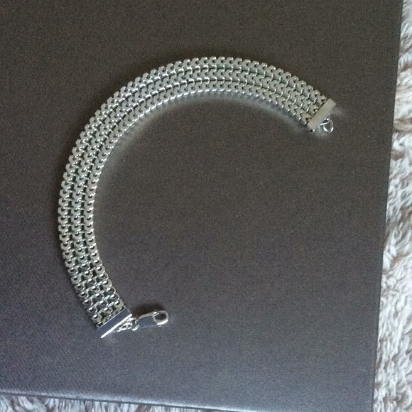 Sterling Silver Mesh Link Bracelet 7.5” - Picture 1 of 8